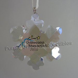 Swarovski Crystal 2010 NLE Childrens Wish Foundation Canada Christmas Ornament